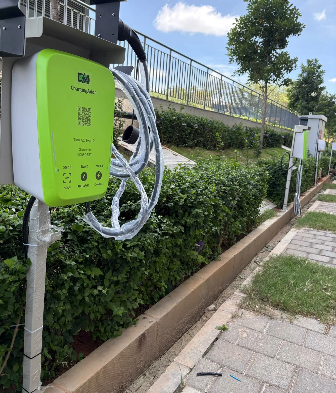 EV charging installation at Godrej Park