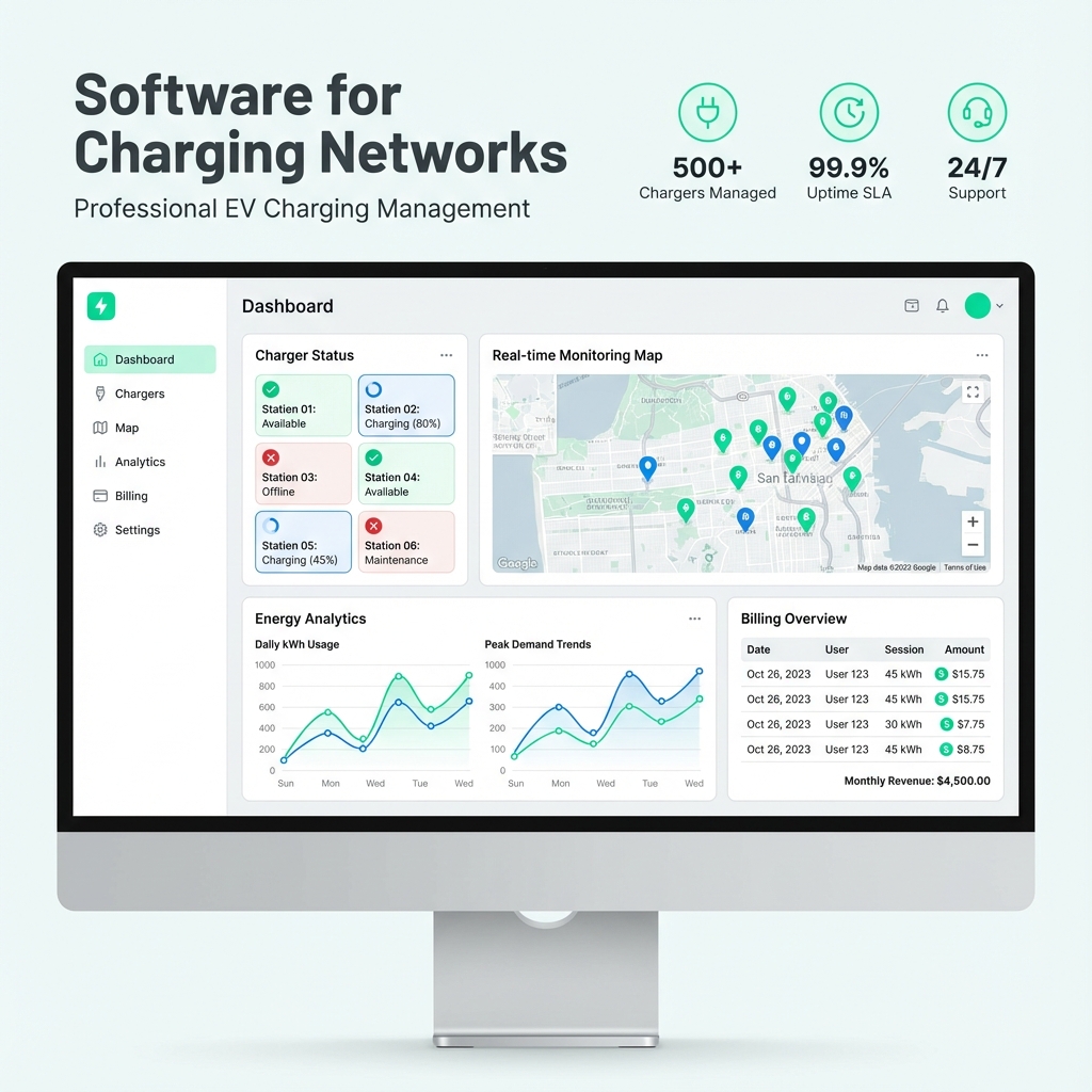 EV Charging Network Management Platform EV charging network management platform by ChargingAdda